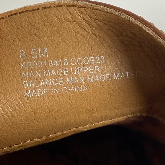 Korks Brown Faux Leather Heel Loafer Shoes Size 8.5 - Picture 6 of 10